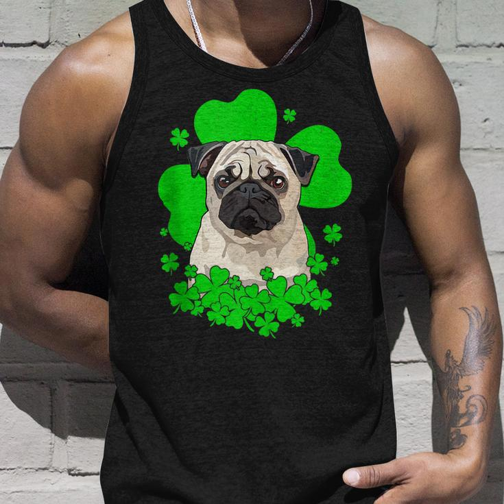 Pug St Patricks Day Clovers Unisex Tank Top Gifts for Him