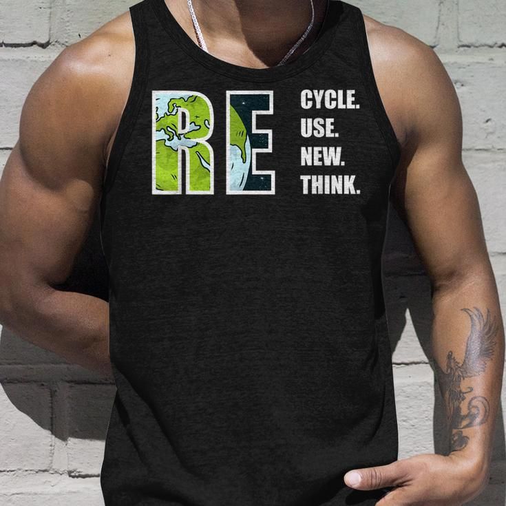 Recycle Reuse Renew Rethink Earthday 2023 Environment Unisex Tank Top Gifts for Him