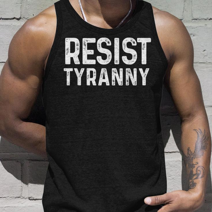 Resist Tyranny Libertarian Conservative Usa Liberty Freedom Tank Top Gifts for Him