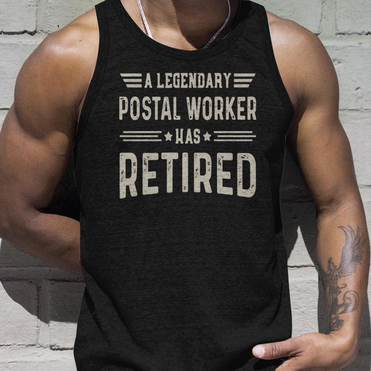 Retired Postal Worker Shirt - Legendary Postal Worker Men Women Tank Top Graphic Print Unisex Gifts for Him