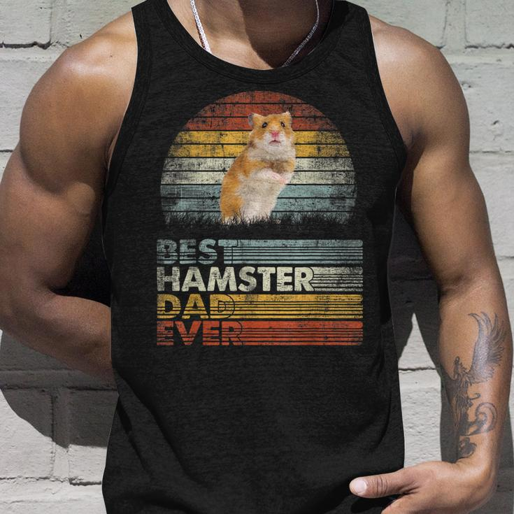 Retro Best Hamster Dad Ever Farm Pet Animals Lover Unisex Tank Top Gifts for Him