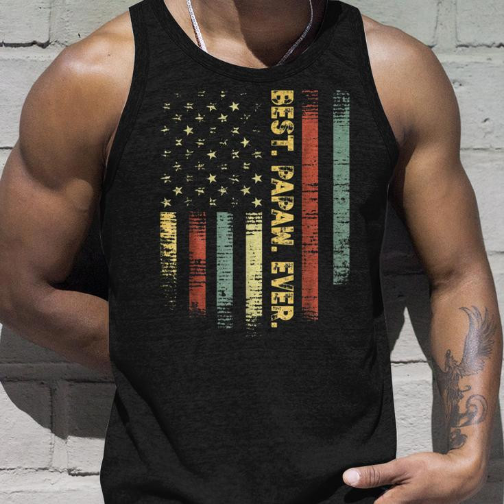 Retro Best Papaw Ever Vintage American FlagFor Dad Tank Top Gifts for Him
