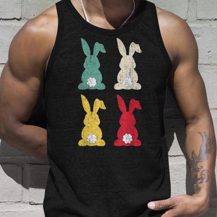 Retro Easter Bunny Vintage Colorful Rabbit Cute Happy Easter Unisex Tank Top Gifts for Him