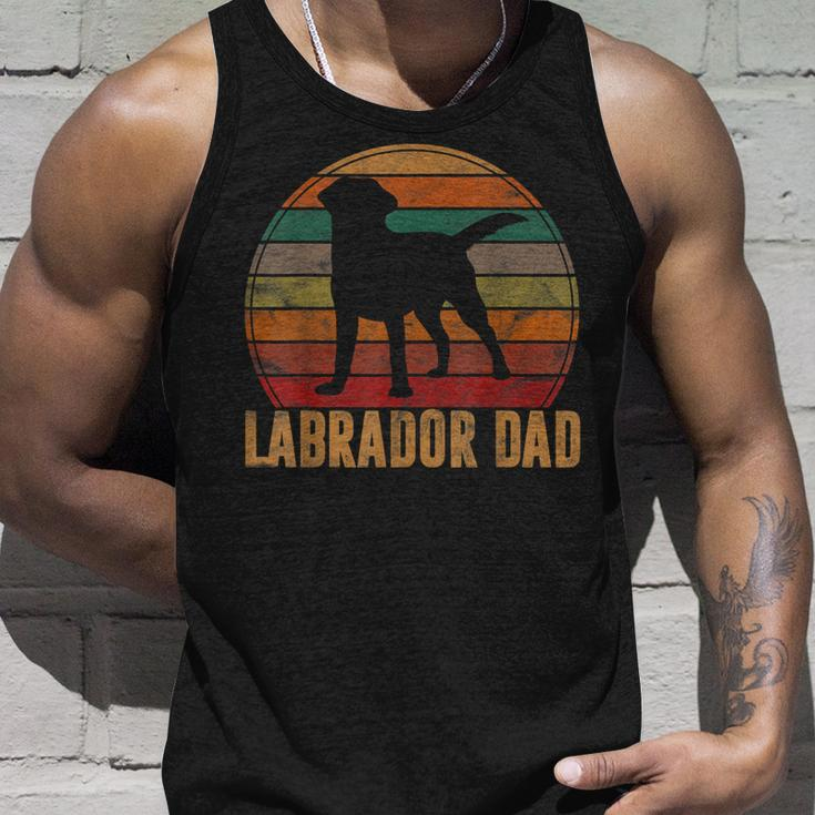 Retro Labrador Dad Gift Dog Daddy Golden Black Lab Father Unisex Tank Top Gifts for Him