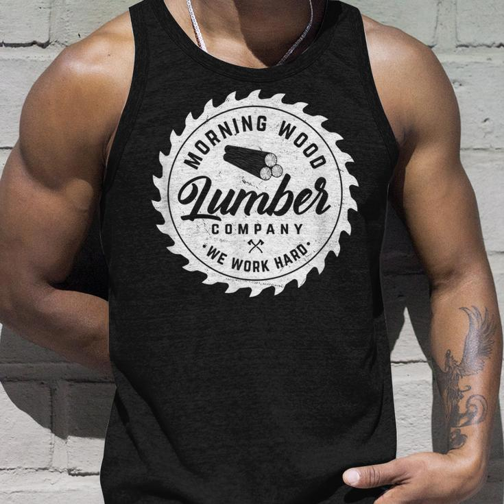 Retro Morning Wood Lumber Company Camping Woodman Unisex Tank Top Gifts for Him