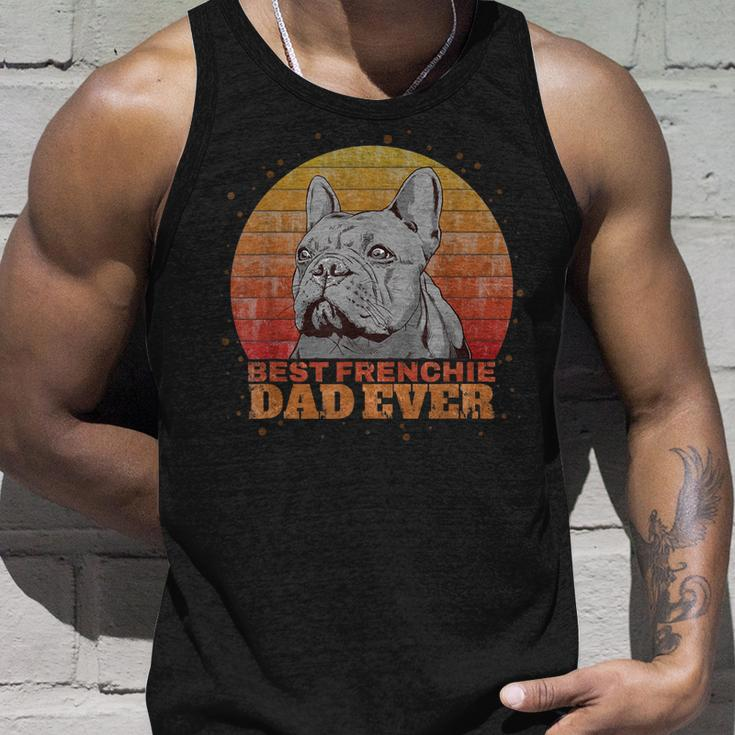 Retro Vintage Best Frenchie Dad Ever French Bulldog Dog Tank Top Gifts for Him