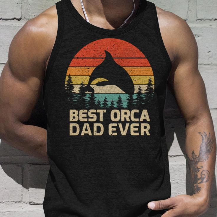 Retro Vintage Best Orca Dad Ever Father’S Day Long Sleeve Unisex Tank Top Gifts for Him