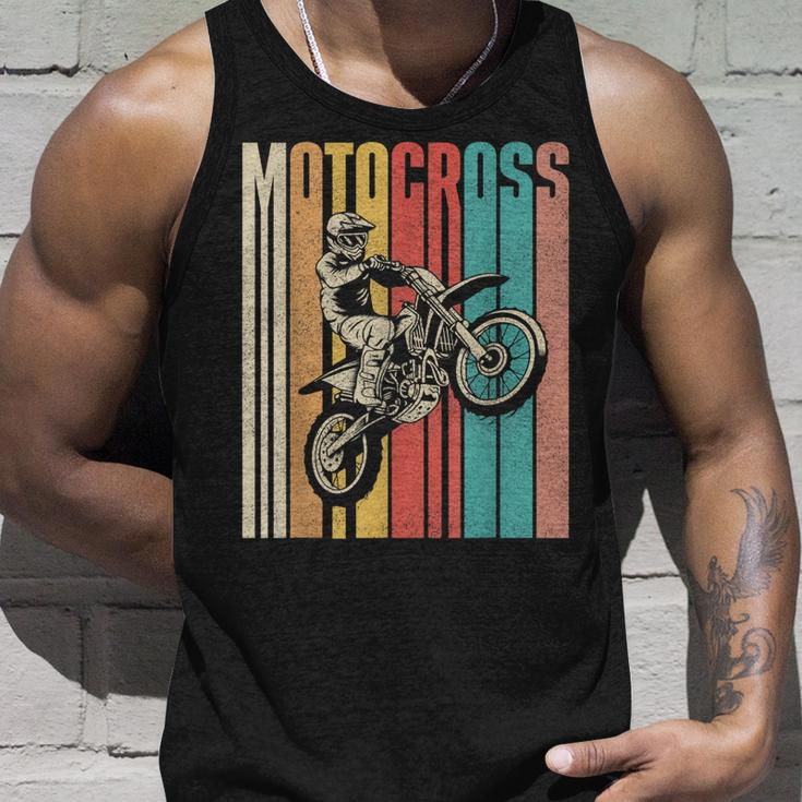 Retro Vintage Dirt Bike Mx Bike Rider Motocross Unisex Tank Top Gifts for Him