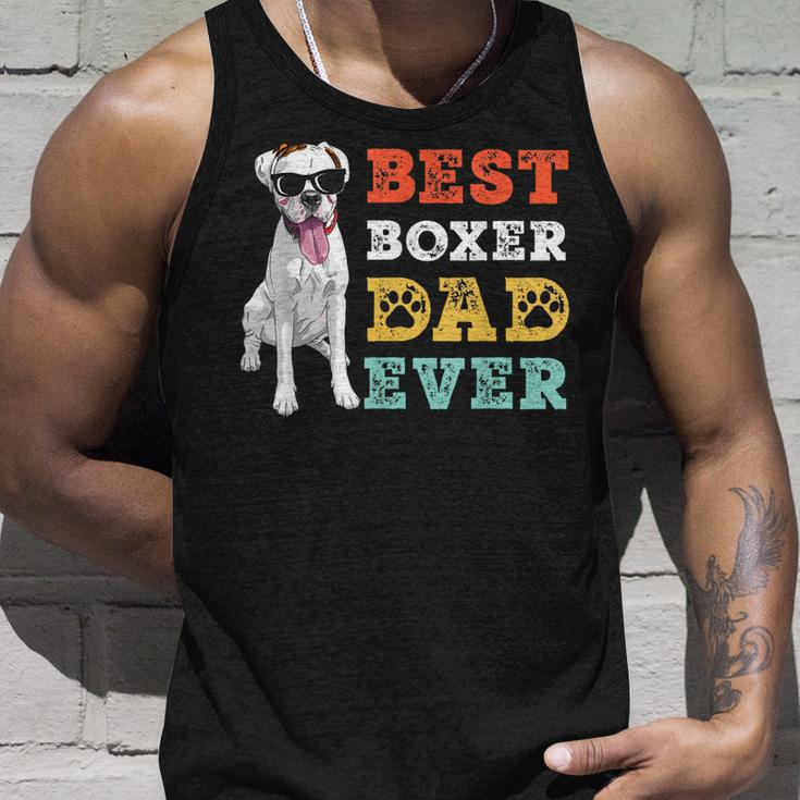 Retro Vintage Dog Best Boxer Dad Ever Unisex Tank Top Gifts for Him