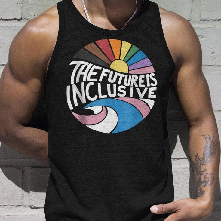 Retro Vintage The Future Is Inclusive Lgbt Gay Rights Pride Tank Top Gifts for Him