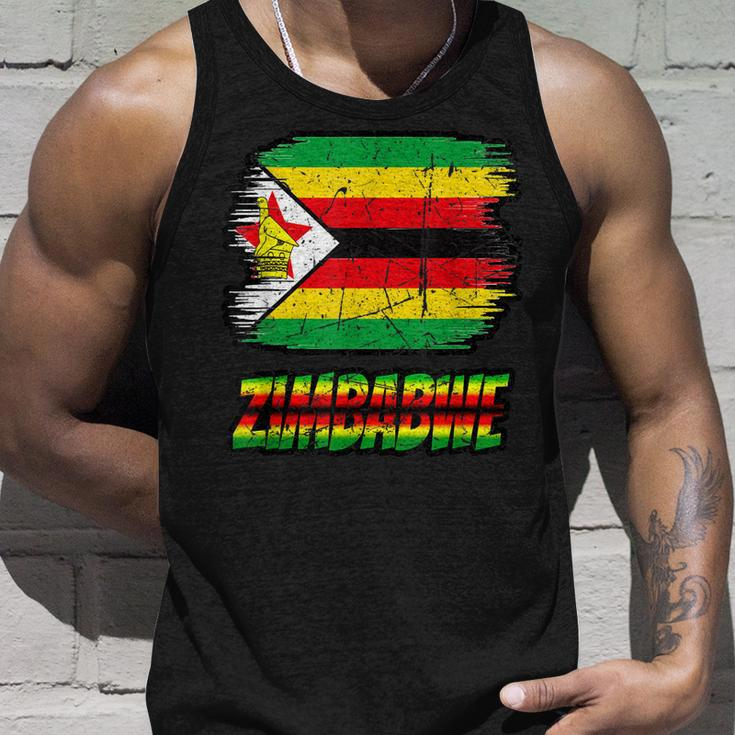 Retro Zimbabwe Zimbabwe Flag  Souvenir Harare  Unisex Tank Top Gifts for Him