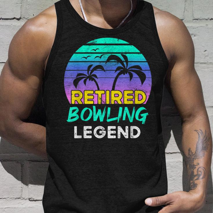Ruhestand Bowling-Legende Unisex TankTop, Retro 80er Jahre Sonnenuntergang Geschenke für Ihn