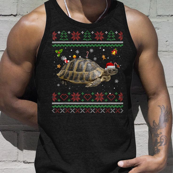 Russische Schildkröte Weihnachts-Unisex TankTop, Hässliches Rentier-Motiv Geschenke für Ihn