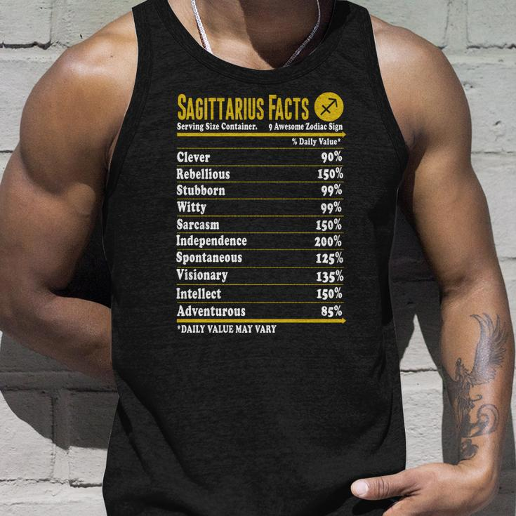Sagittarius Facts Servings Per Container Zodiac T-Shirt Men Women Tank Top Graphic Print Unisex Gifts for Him