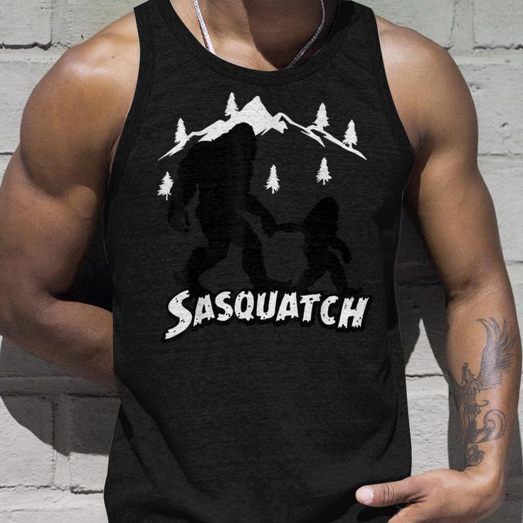 Sasquatch Dad & Daughter Camping Unisex Tank Top Gifts for Him
