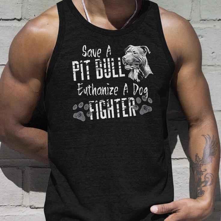 Save A Pitbull Euthanize A Dog Fighter Pit Bull Lover Men Women Tank Top Graphic Print Unisex Gifts for Him