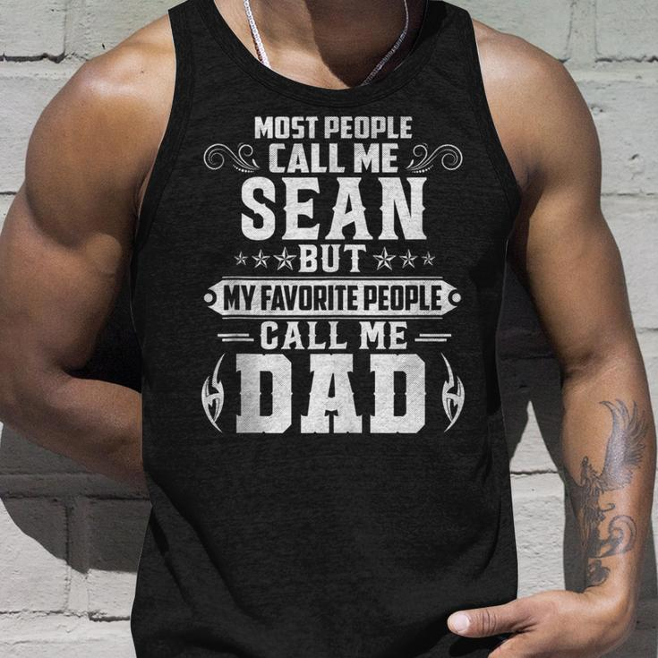 Sean - Name Funny Fathers Day Personalized Men Dad Unisex Tank Top Gifts for Him