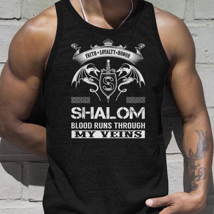 Shalom Blood Runs Through My Veins Unisex Tank Top Gifts for Him