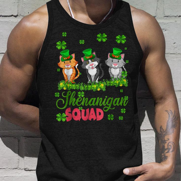 Shenanigan Squad St Patricks Day Leprechaun Cat Lover Gifts Unisex Tank Top Gifts for Him