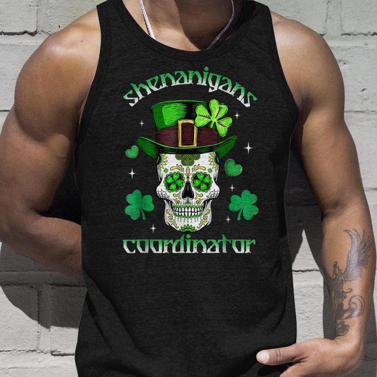 Shenanigans Coordinator Skull Leprechaun St Patricks Day Unisex Tank Top Gifts for Him