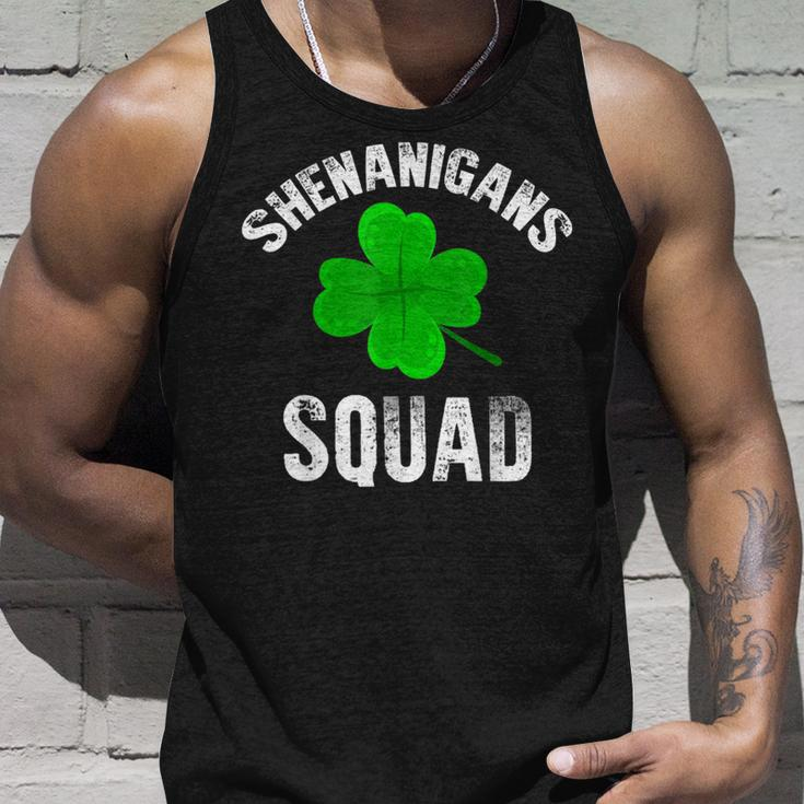 Shenanigans Squad Shamrock Happy St Patricks Day Irish Unisex Tank Top Gifts for Him