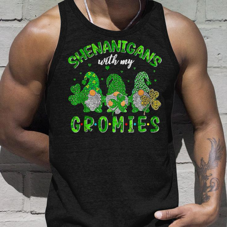 Shenanigans With My Gnomies Shamrock Leopard St Patricks Day Unisex Tank Top Gifts for Him