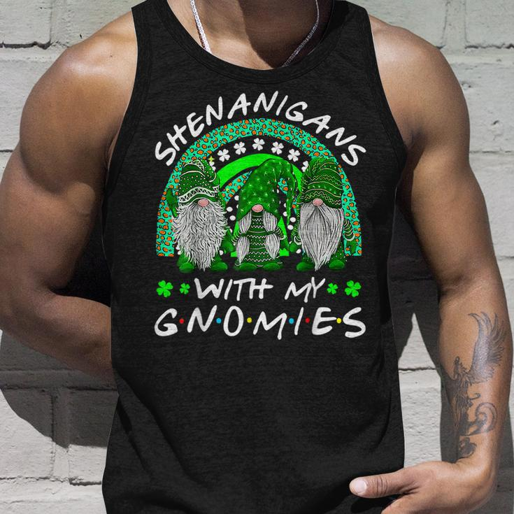 Shenanigans With My Gnomies St Patricks Day Gnome Shamrock Unisex Tank Top Gifts for Him