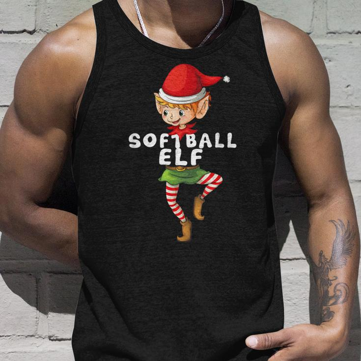 Softball Elf Kostüm Weihnachten Urlaub Passend Lustig Tank Top Geschenke für Ihn