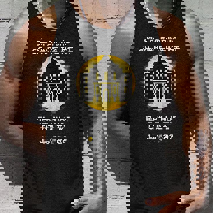 Solar Eclipse San Antonio 2024 The Path To Totality Alamo Unisex Tank Top Gifts for Him