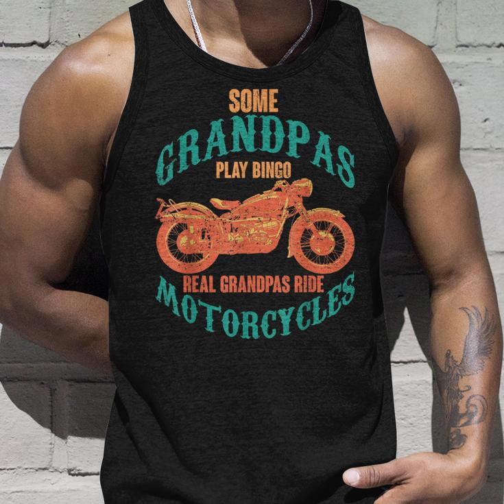 Some Grandpas Play Bingo Real Grandpas Ride Motorcycle Biker Unisex Tank Top Gifts for Him