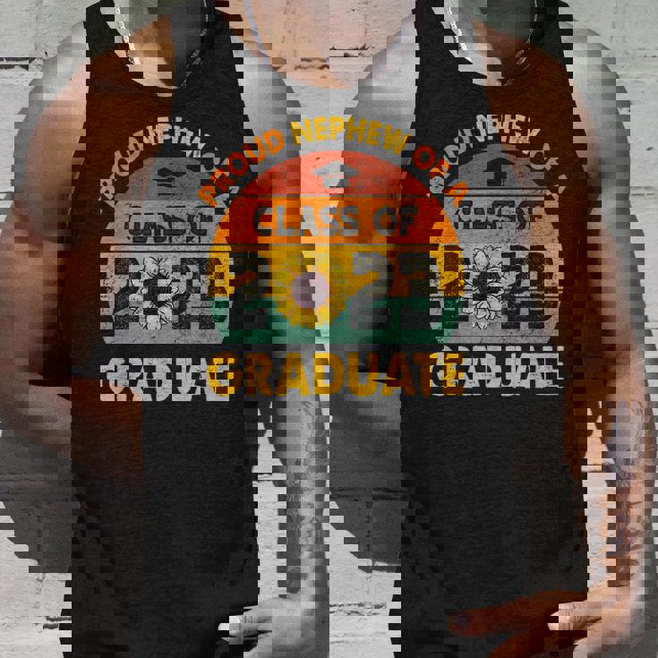 Sonnenblume Senior Proud Neffe Klasse 2023 Graduate Vintage Tank Top Geschenke für Ihn