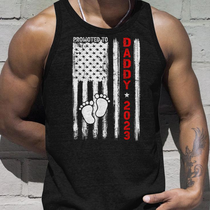 Soon To Be Dad First Time Daddy Promoted To Daddy 2023 Flag Unisex Tank Top Gifts for Him