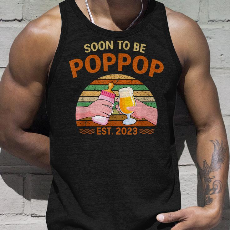 Soon To Be Poppop Est 2023 Fathers Day New Dad Vintage Unisex Tank Top Gifts for Him