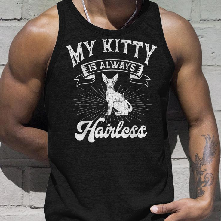Sphynx Cat Kitty Always Hairless Animal Breeder Pet Lover Unisex Tank Top Gifts for Him