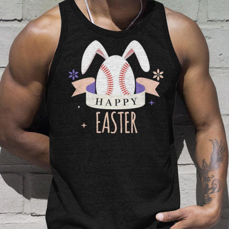 Sport Bunny Baseball Easter Day Egg Rabbit Baseball Ears Tank Top Gifts for Him