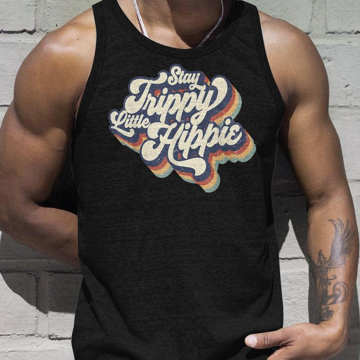 Stay Trippy Little Hippie Vintage Groovy Hippies Unisex Tank Top Gifts for Him