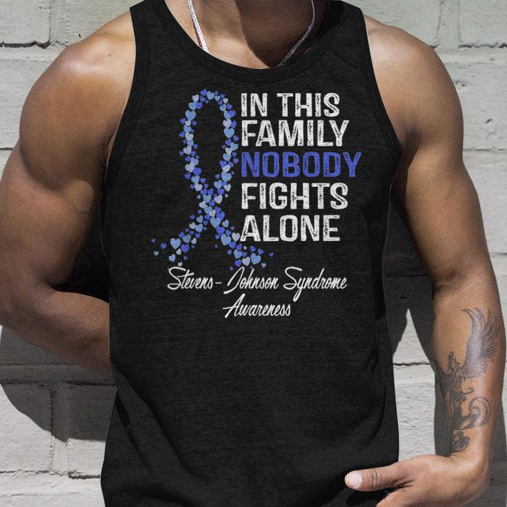 Stevens Johnson Syndrome Awareness Gift Nobody Fights Alone Unisex Tank Top Gifts for Him