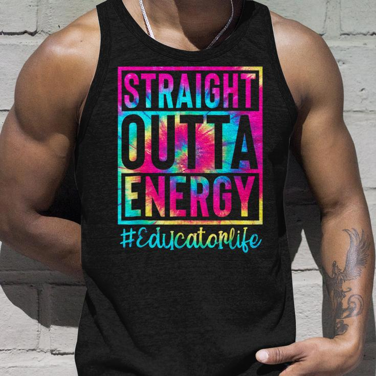 Straight Outta Energy Tie Dye Sunglasses Educator Life Unisex Tank Top Gifts for Him
