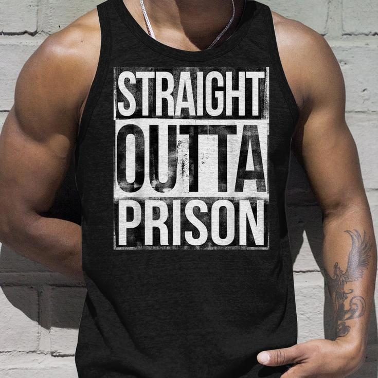 Straight Outta Prison Unisex Tank Top Gifts for Him