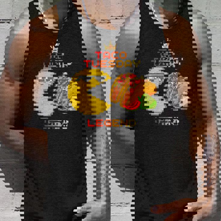 Taco Tuesday Legend 8 Bit Unisex Tank Top Gifts for Him