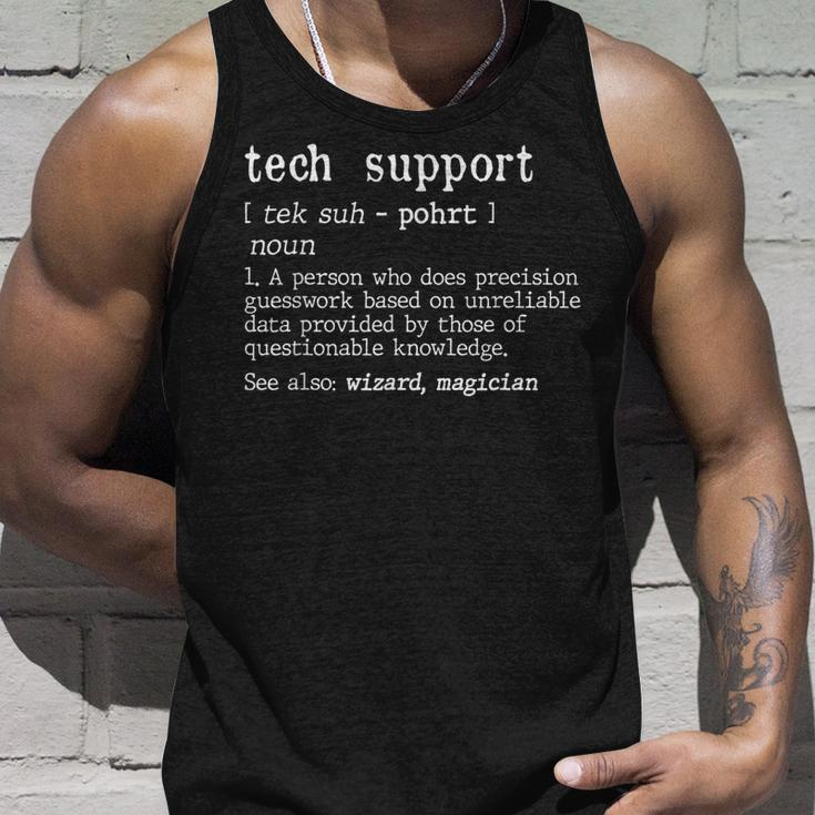 Tech It Support Definition Funny Computer Nerd Programmers Unisex Tank Top Gifts for Him