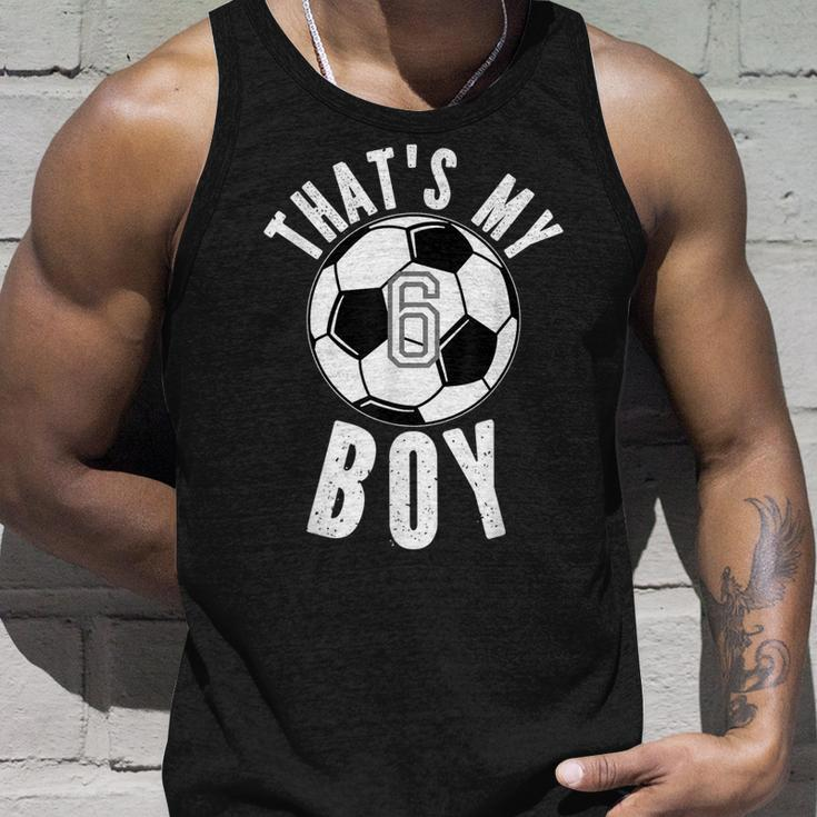 Thats My Boy Jersey Number 6 Vintage Soccer Mom Dad Unisex Tank Top Gifts for Him