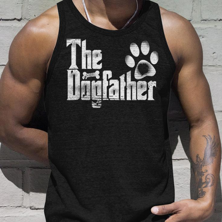 The Dogfather - Dog Dad Funny - Fathers Day Gifts Unisex Tank Top Gifts for Him