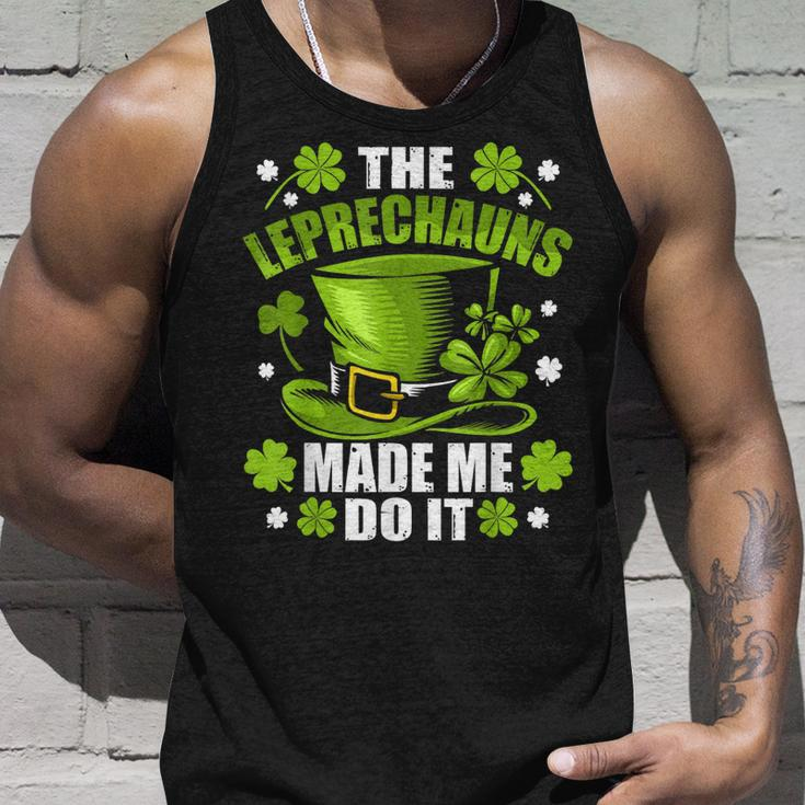 The Leprechauns Made Me Do It Saint Patrick Day Unisex Tank Top Gifts for Him