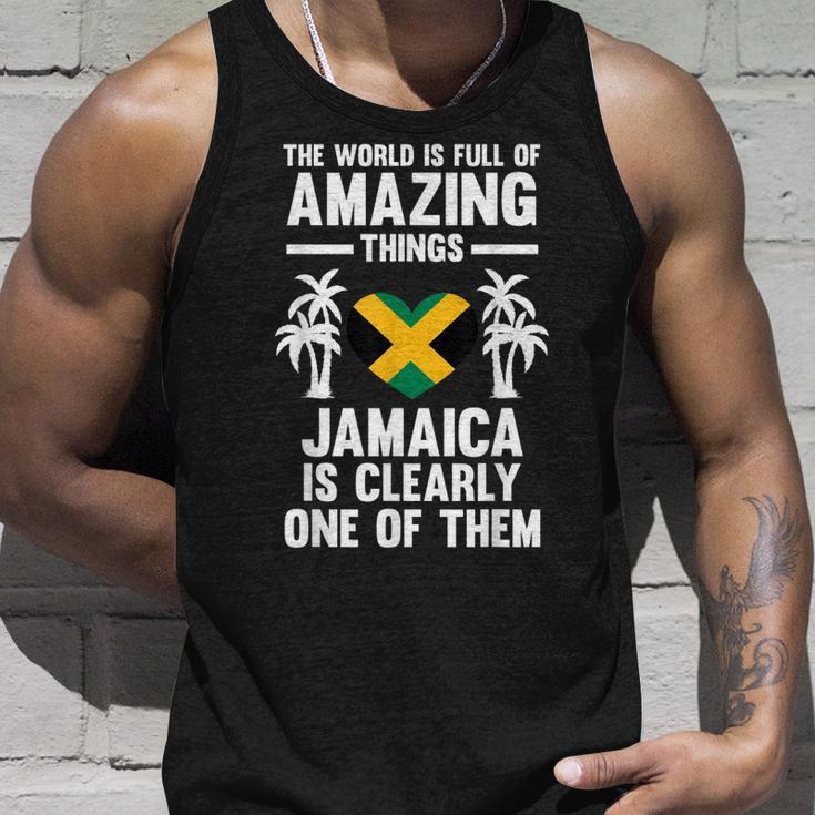 The World Is Full Of Amazing Things Jamaica Jamaica Unisex Tank Top Gifts for Him