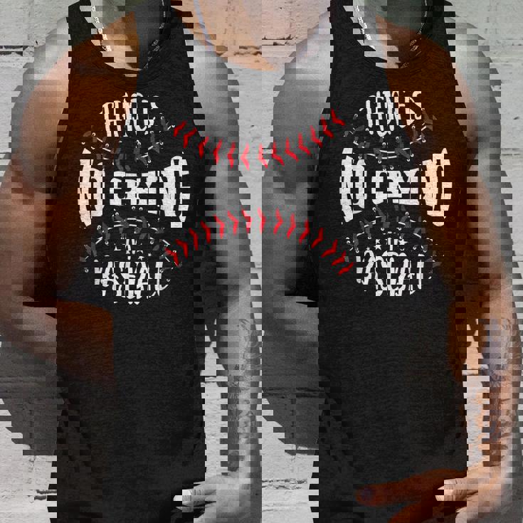 There Is No Crying In Baseball Funny Baseball Players Unisex Tank Top Gifts for Him