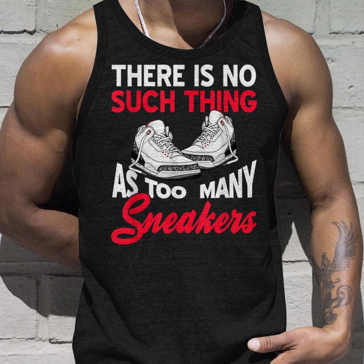 There Is No Such Thing As Too Many Sneakers Funny Present Unisex Tank Top Gifts for Him