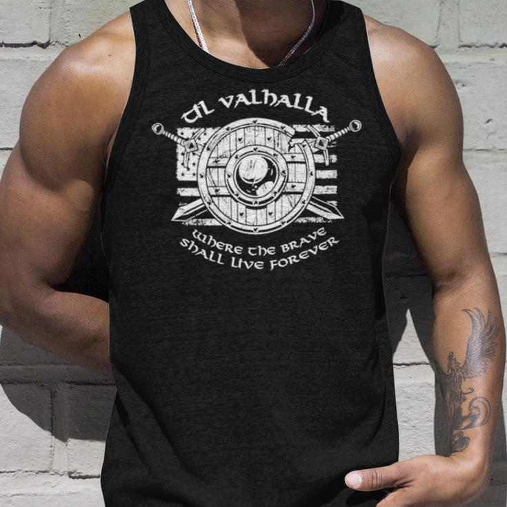 Til Valhalla Where The Brave Shall Live ForeverUnisex Tank Top Gifts for Him