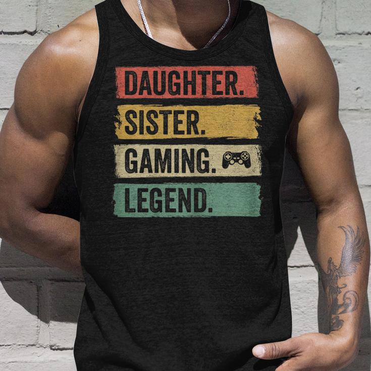 Tochter Schwester Gaming Legende Vintage Video Gamer Girl Tank Top Geschenke für Ihn