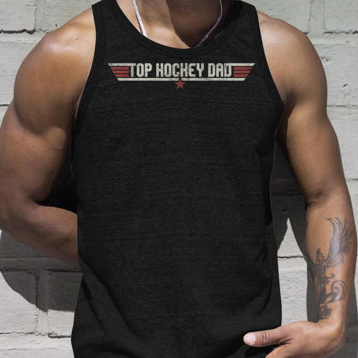 Top Hockey Dad Funny Vintage 80S Gift Father Fathers Day Unisex Tank Top Gifts for Him